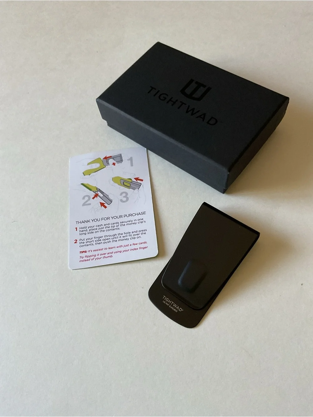M-CLIP TIGHTWAD MONEY CLIP BLACK MATTE NWT